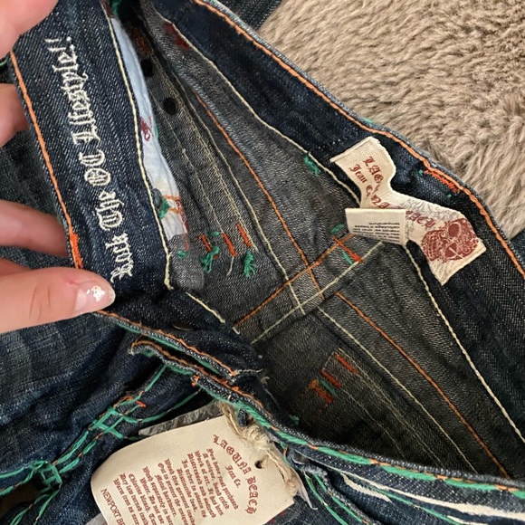 vintage dead stock skull flare jeans - Picture 6 of 6